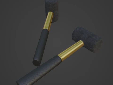 Rubber Mallet B 02 3D Model