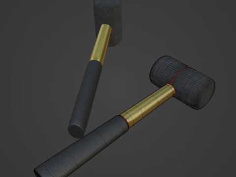Rubber Mallet B 02 3D Model