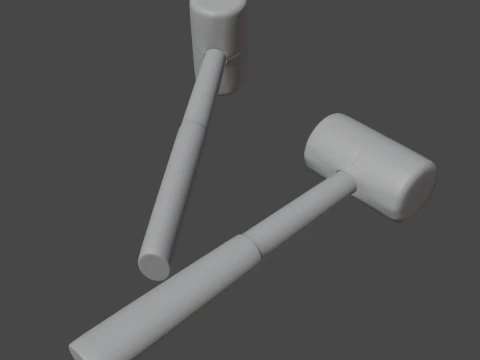 Rubber Mallet B 02 3D Model