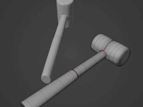 Rubber Mallet B 02 3D Model