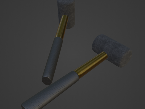 Rubber Mallet B 03 3D Model