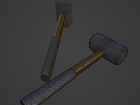 Rubber Mallet B 03 3D Model