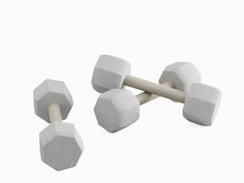 Concrete Dumbell 01 3D Model