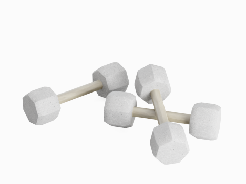 Concrete Dumbell 01 3D Model