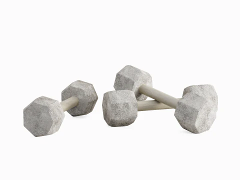Concrete Dumbell 02 3D Model