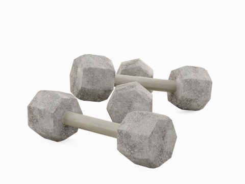 Concrete Dumbell 02 Model 3D
