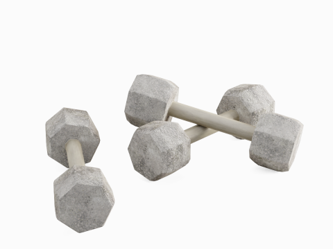 Concrete Dumbell 02 Model 3D