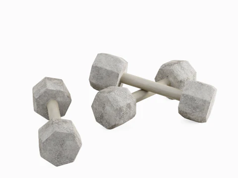 Concrete Dumbell 02 3D Model