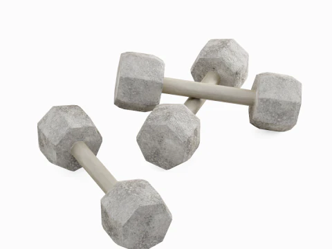 Concrete Dumbell 02 3D Model