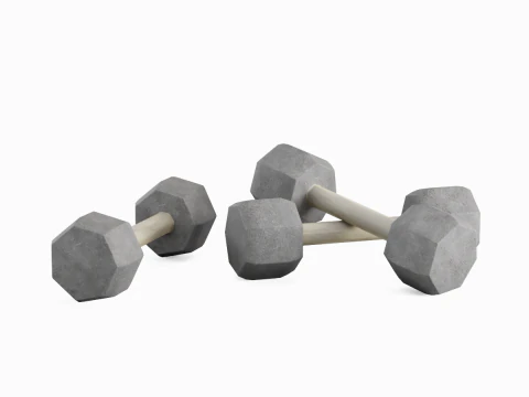 Concrete Dumbell 03 3D Model