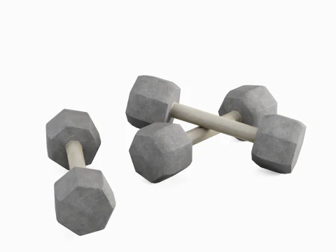 Concrete Dumbell 03 3D Model