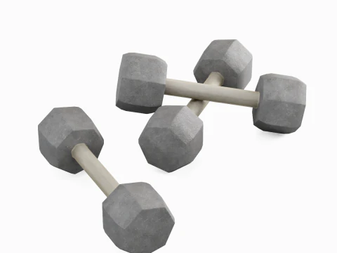 Concrete Dumbell 03 3D Model