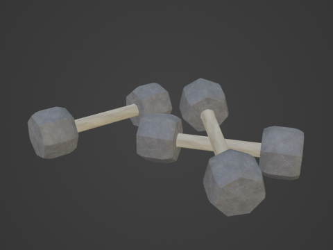Concrete Dumbell 03 3Dモデル
