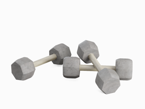 Concrete Dumbell 04 3D Model