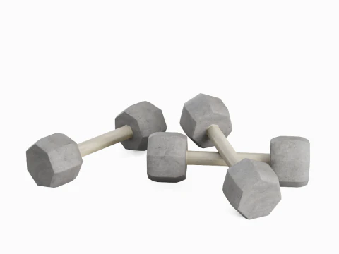 Betonowe hantle 04 Model 3D