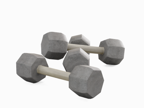 Concrete Dumbell 04 3D 모델