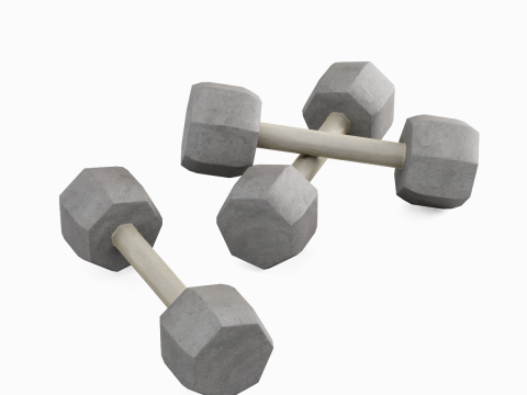 Concrete Dumbell 04 3D 모델