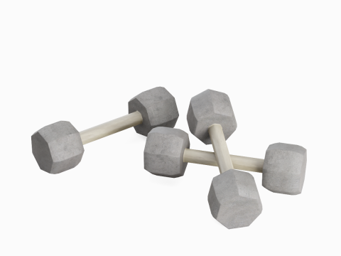 Concrete Dumbell 04 3D 모델
