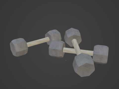 Concrete Dumbell 04 3D 모델