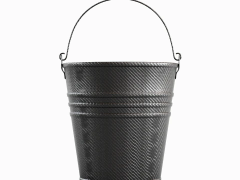 Carbon Fiber Steel Bucket 3D Model
