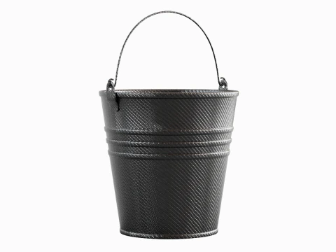 Carbon Fiber Steel Bucket 3D Model
