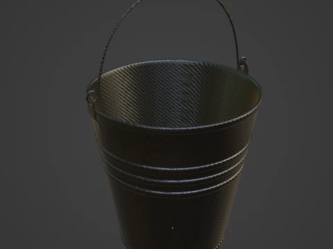 Carbon Fiber Steel Bucket 3D Model