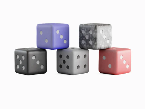 Dice Cubes 4K 3D Model