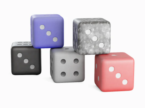Dice Cubes 4K 3D Model