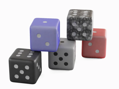 Dice Cubes 4K 3D Model