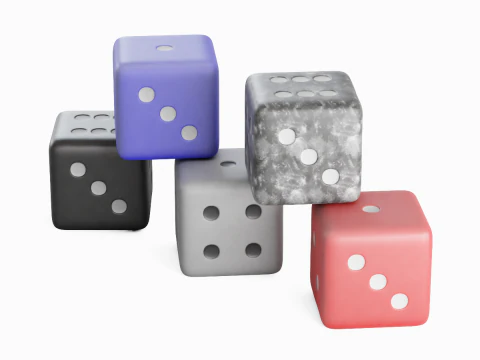 Dice Cubes 4K 3D Model