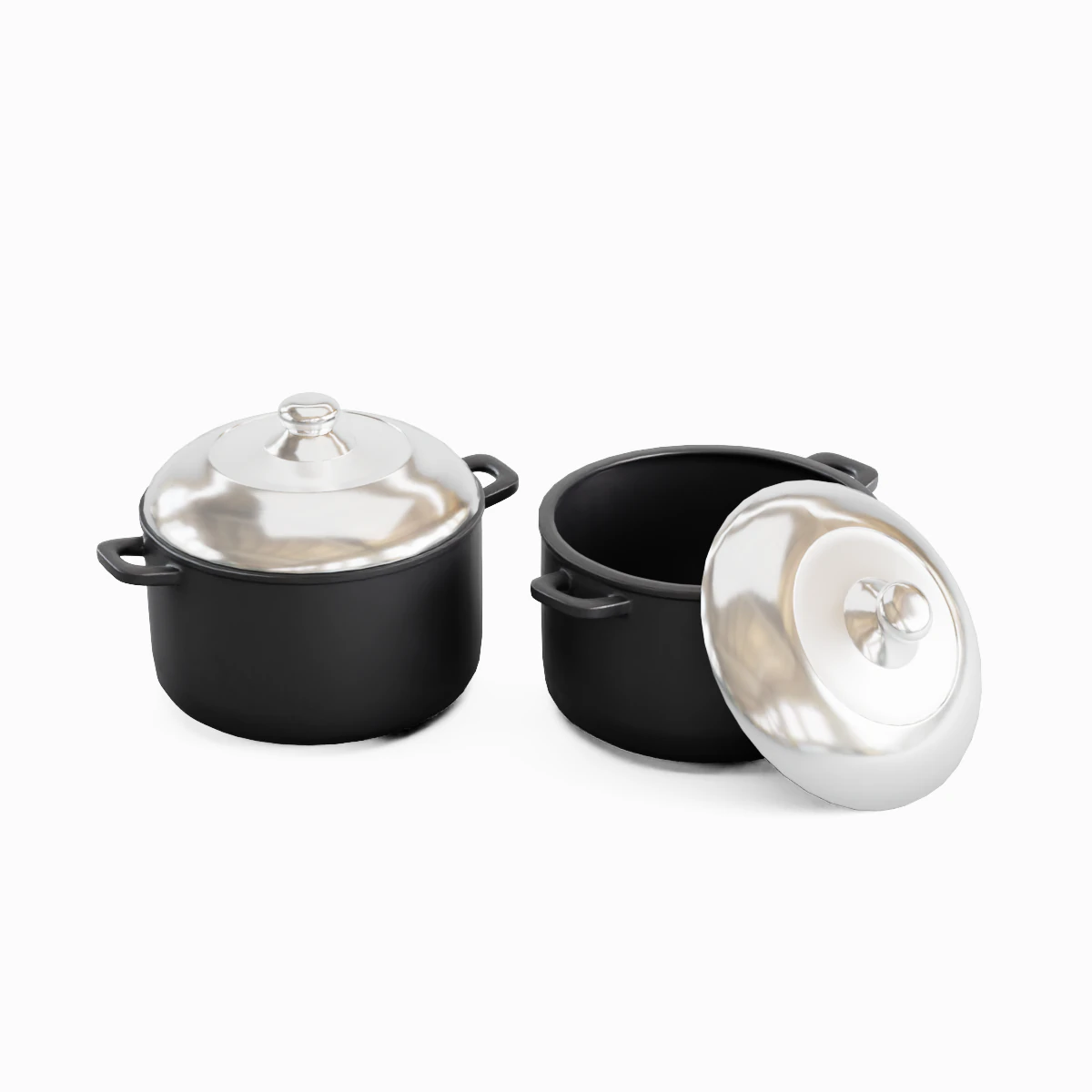 Cookware 01 3D Model .c4d .max .obj .3ds .fbx .stl .blend 