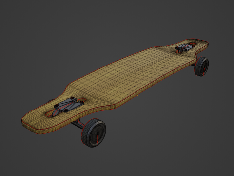 Longboard 01 3Dモデル