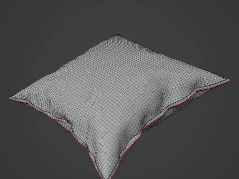 ファブリックピロー02 3Dモデル