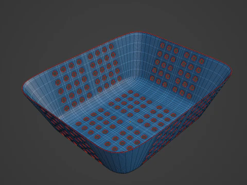플라스틱 바구니 01 3D 모델