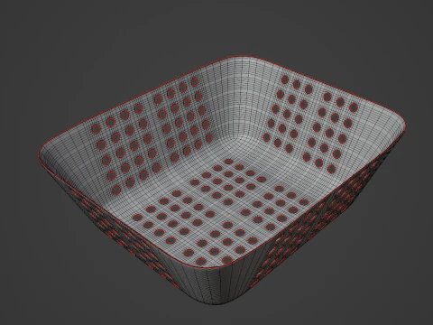 플라스틱 바구니 01 3D 모델