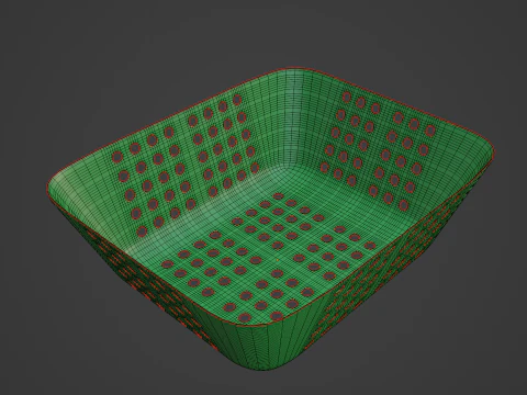 Plastic Basket 02 3D Model