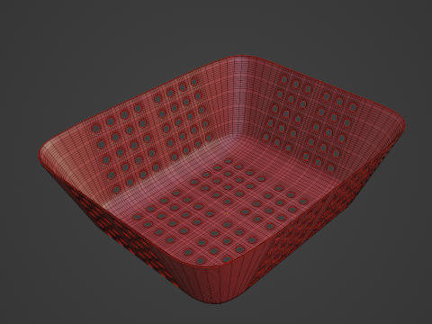 Plastic Basket 04 Model 3D