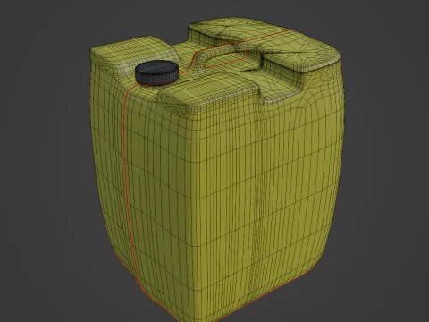 Plastic Canister B 04 3D Model