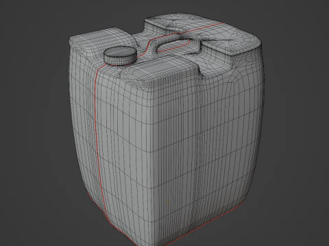 Plastic Canister B 04 3D Model