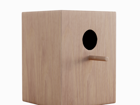 Wooden Birdhouse B 01 3D Model