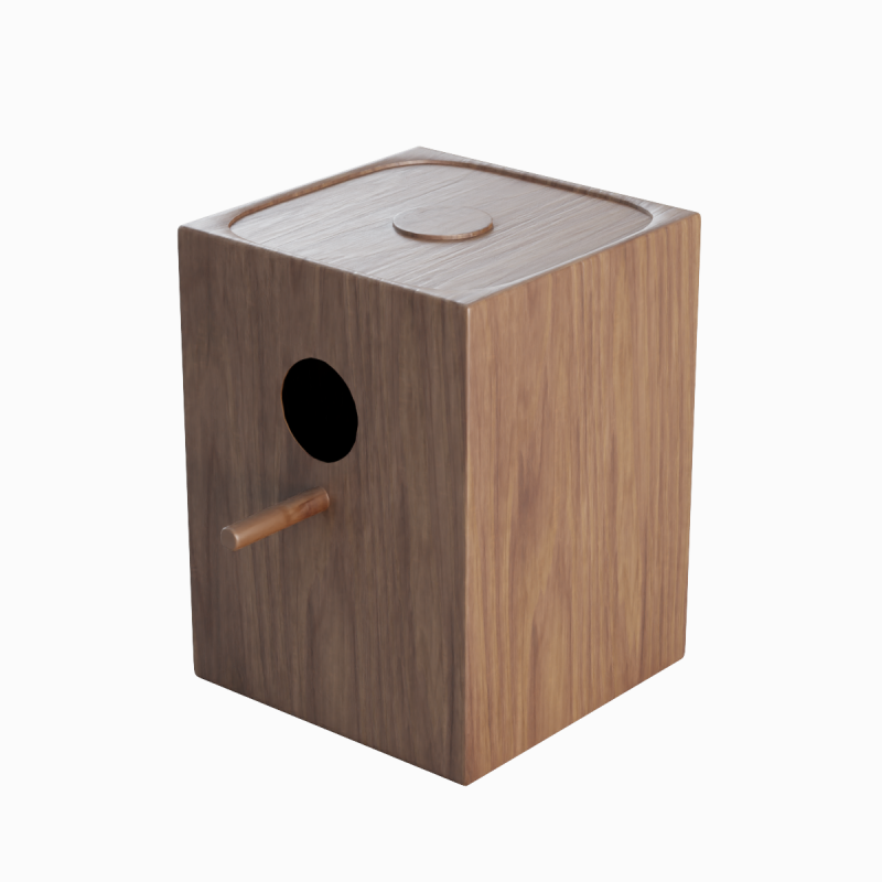 Wooden Birdhouse B 03 3Dモデル .c4d .max .obj .3ds .fbx .stl .blend