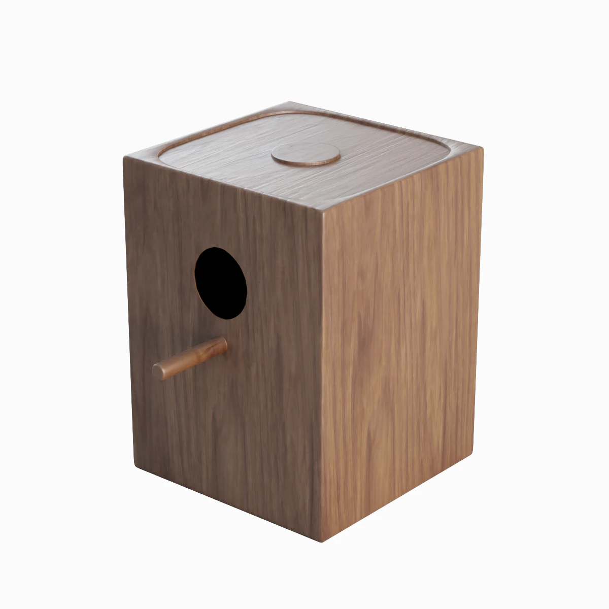 Wooden Birdhouse B 03 3D Model .c4d .max .obj .3ds .fbx .stl .blend
