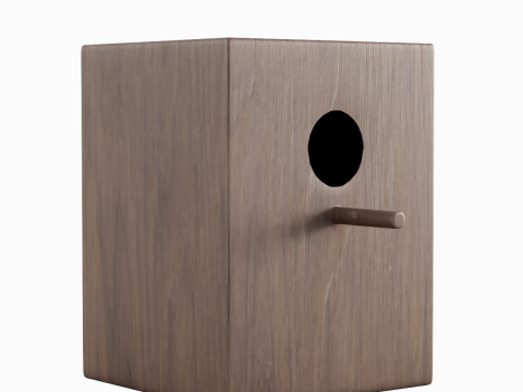 Wooden Birdhouse B 03 3Dモデル