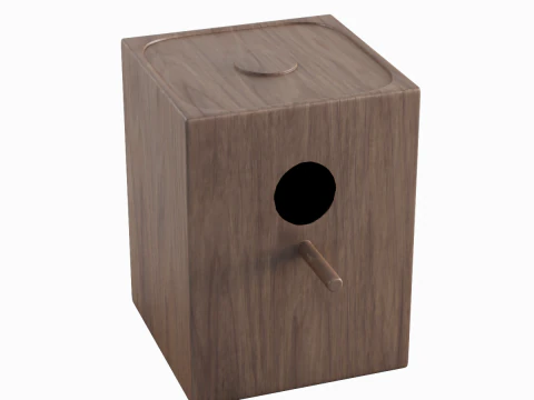 Wooden Birdhouse B 03 3D Model