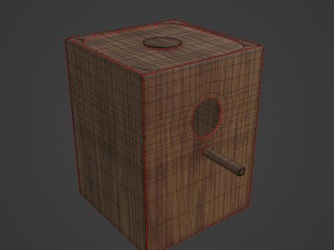 Wooden Birdhouse B 03 3Dモデル