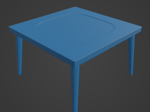 Plastic Table 01 3D 모델