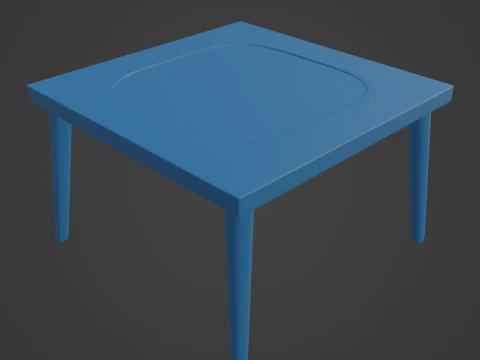 Plastic Table 01 3D Model
