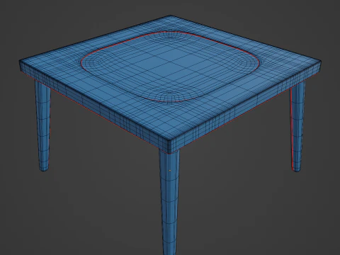 Plastic Table 01 3D Model