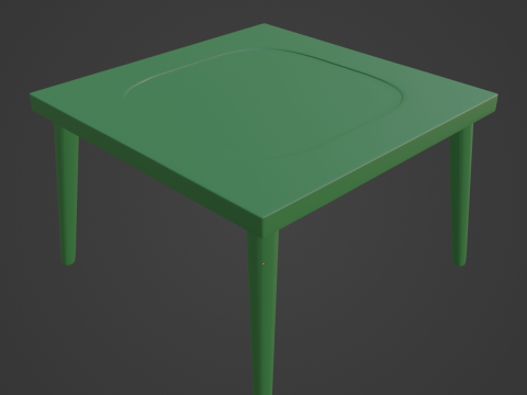 Plastic Table 02 3Dモデル