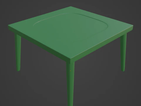 Plastic Table 02 3D Model